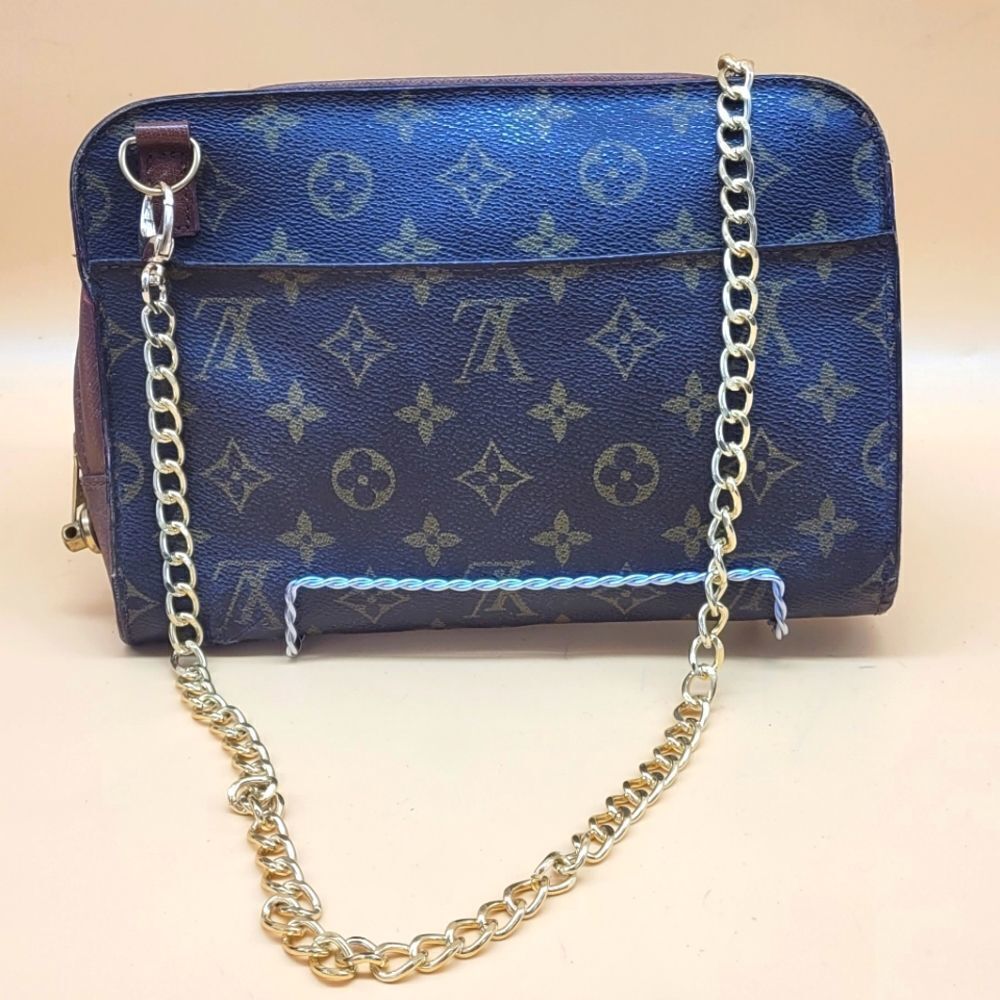 Authentic Louis Vuitton Monogram Clutch on Chain